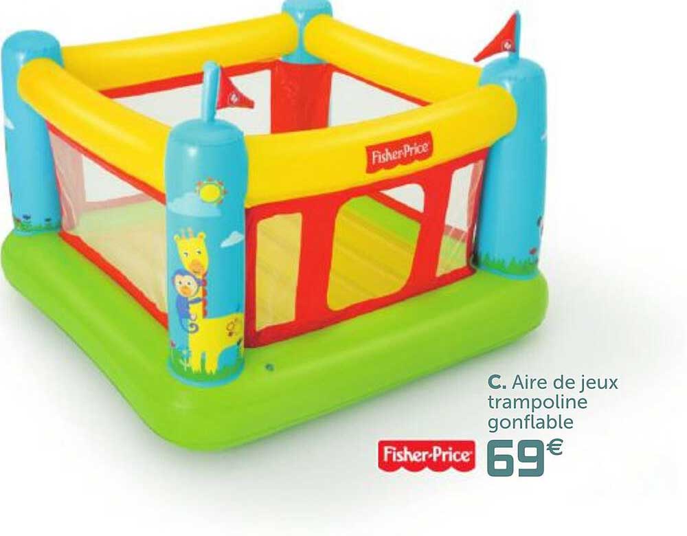 aire de jeux trampoline gonflable fisher-price
