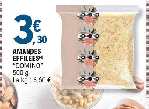 amandes effilées "domino"