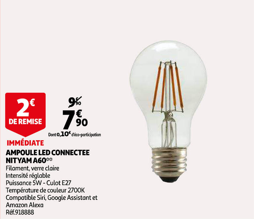 ampoule led connectée nityam a60
