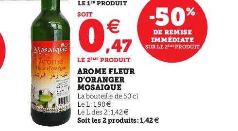 arôme fleur d'oranger mosaïque