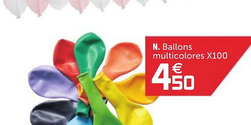 ballon multicolores x100