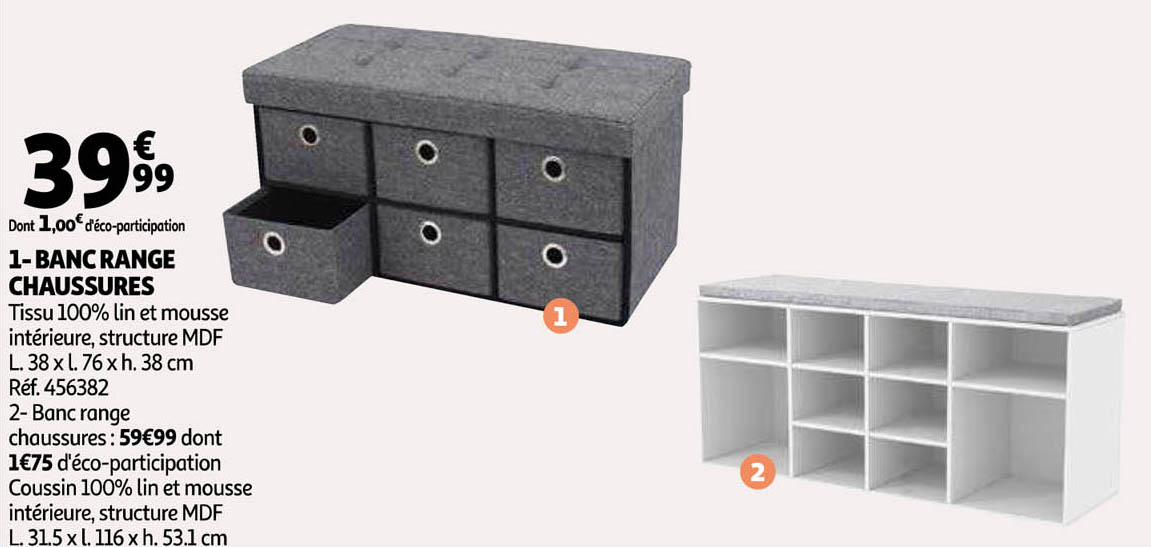 Banc Range Chaussures