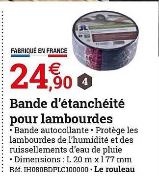 bande d'étanchéité pour lambourdes