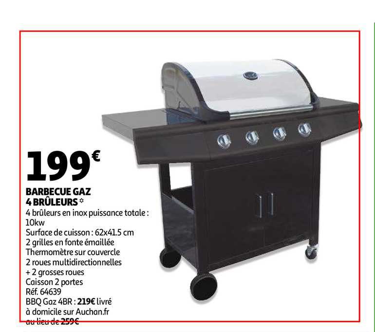 barbecue gaz 4 brûleurs