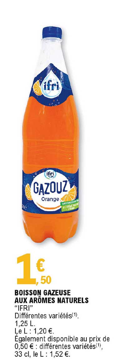 boisson gazeuse aux arômes naturels "ifri"