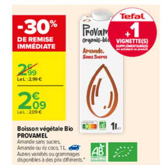 Boisson Végétale Bio Provamel -30% De Remise Immédiate