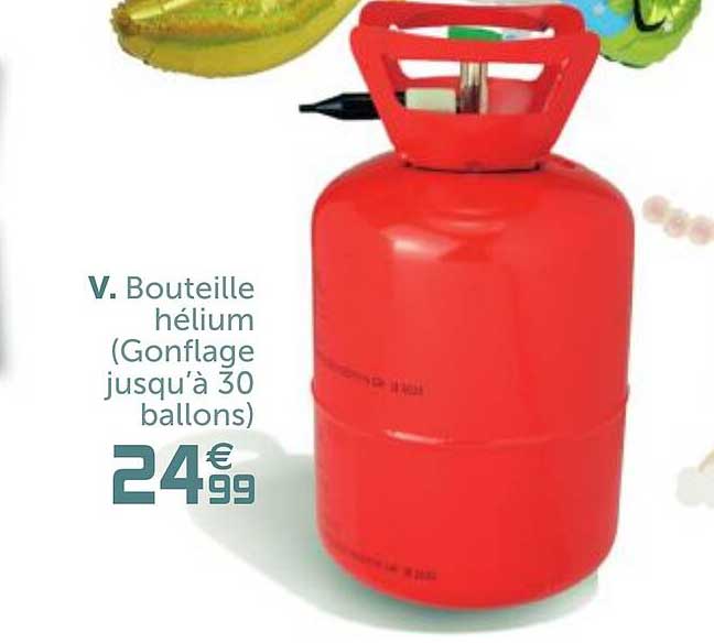 bouteille hélium (gonflage jusqu'à 30 ballons)