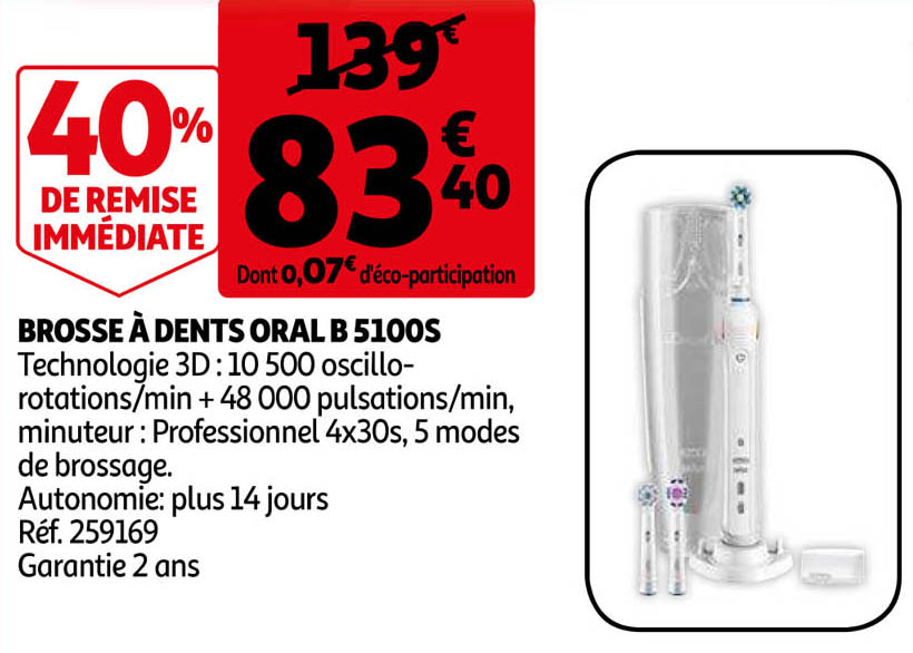 brosse à dents oral b 5100s