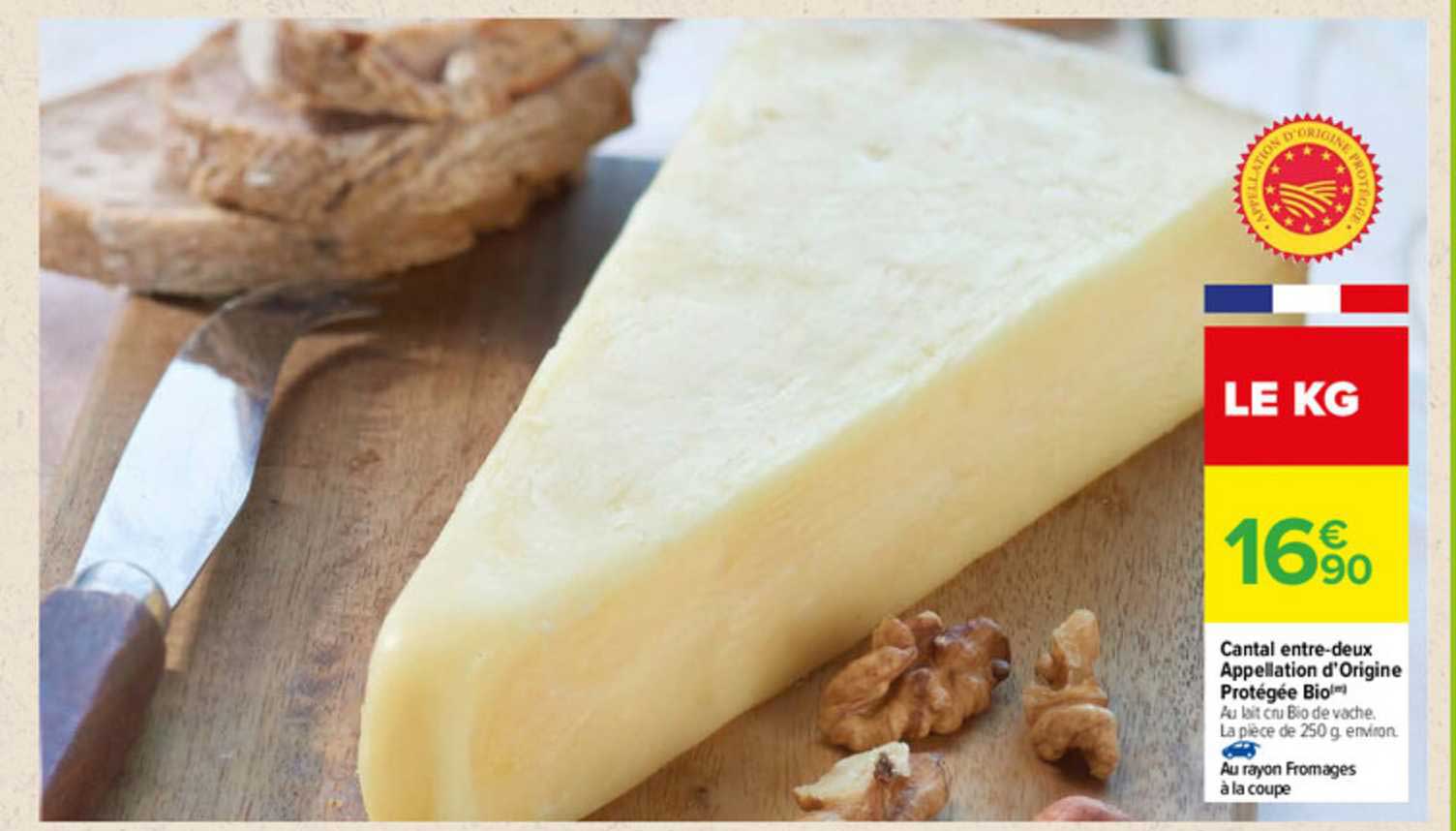 cantal entre-deux appellation d'origine protégée bio