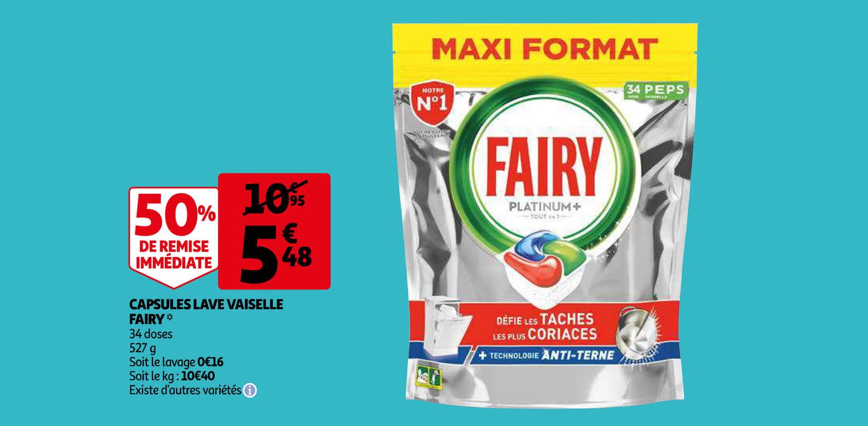 capsules lave vaisselle fairy