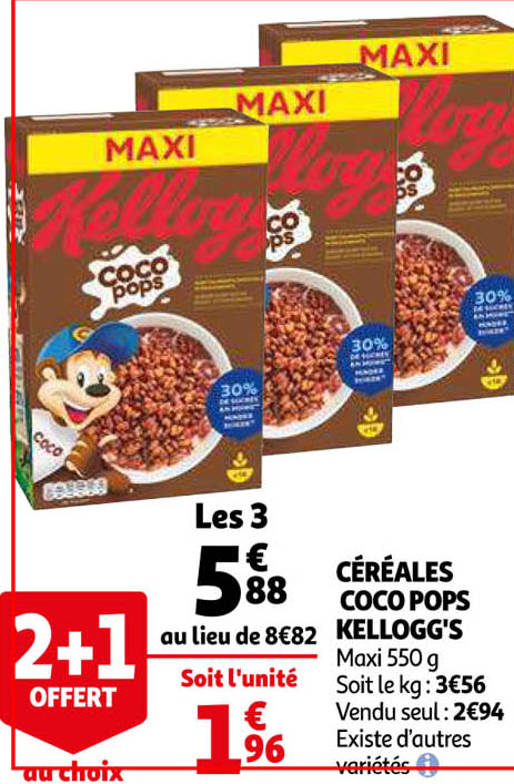 céréales coco pops kellogg's