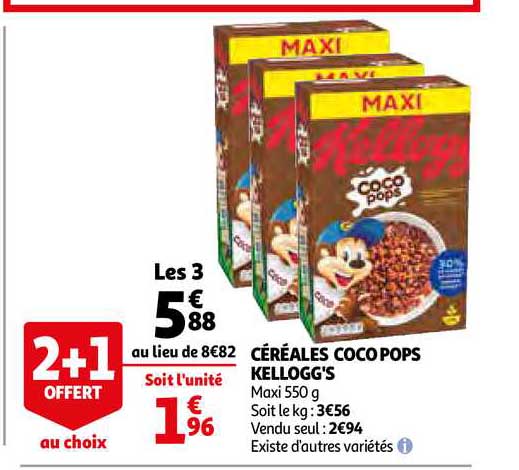 Céréales Coco Pops Kellogg's