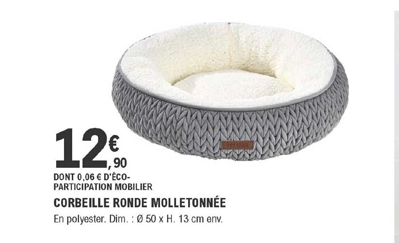 corbeille ronde molletonnée