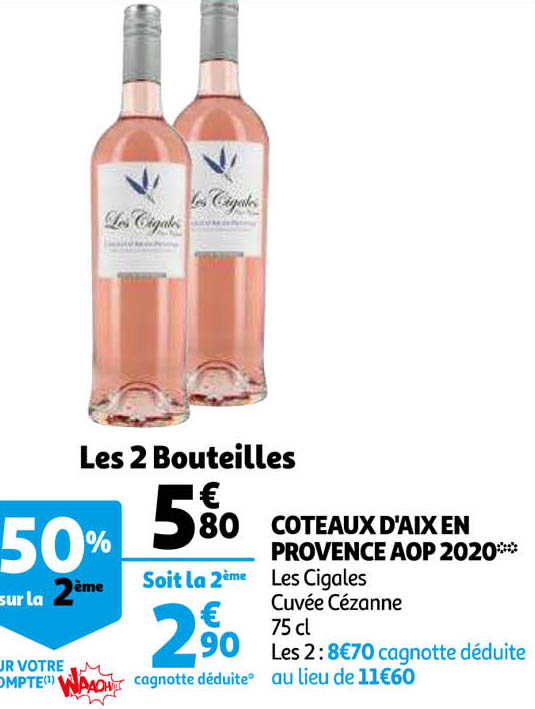 coteaux d'aix en provence aop 2020 les cigales cuvée cézanne