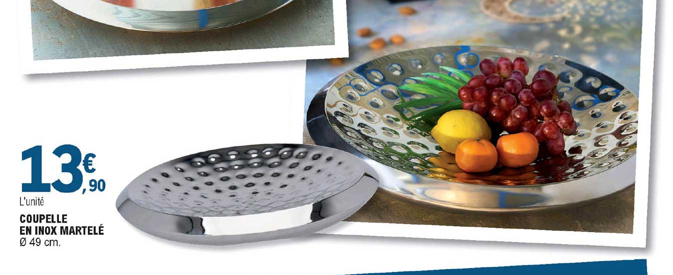 coupelle en inox martelé