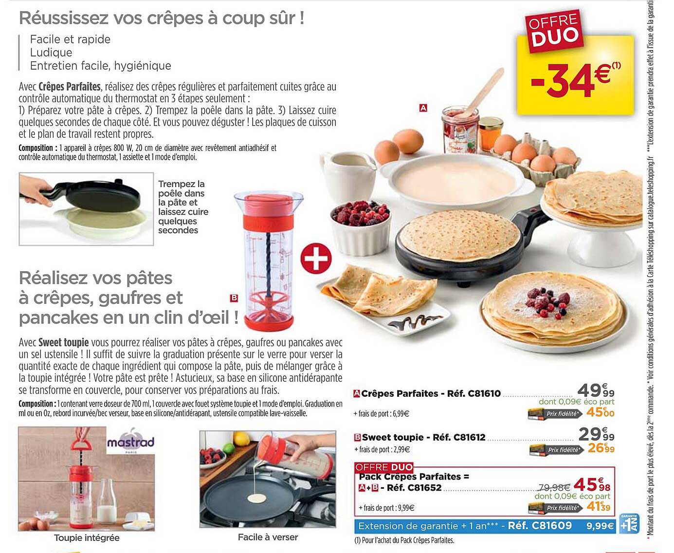 crêpes parfaites, sweet toupie, pack crêpes parfaites