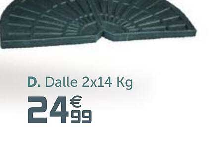 Dalle 2 X 14 Kg