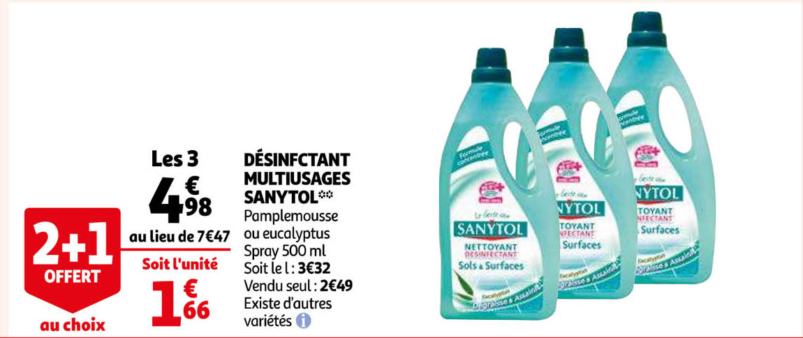 désinfectant multiusages sanytol