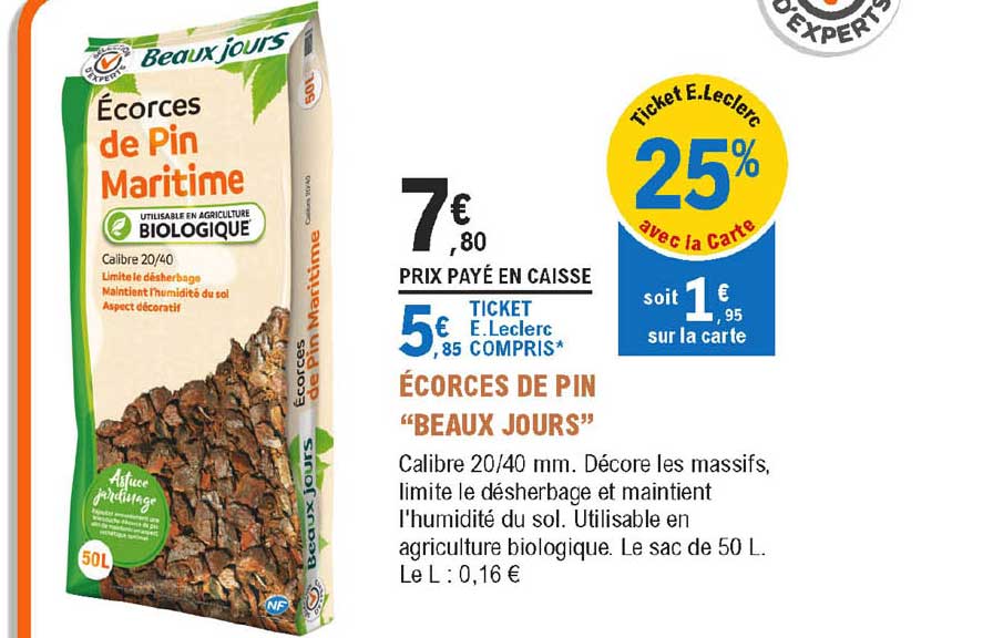 écorces de pin "beaux jours"