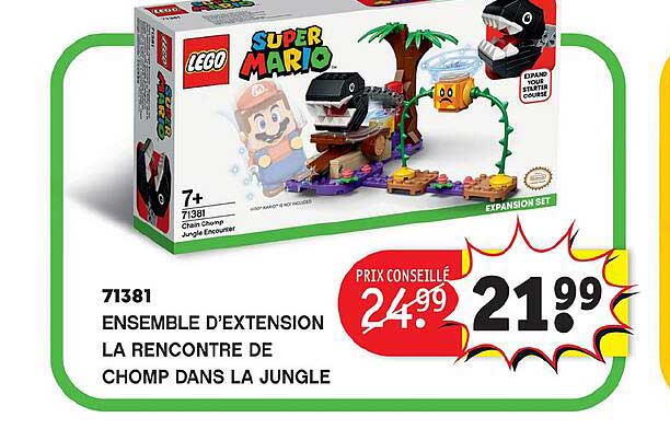 ensemble d'extension la rencontre de chomp dans la jungle super mario lego