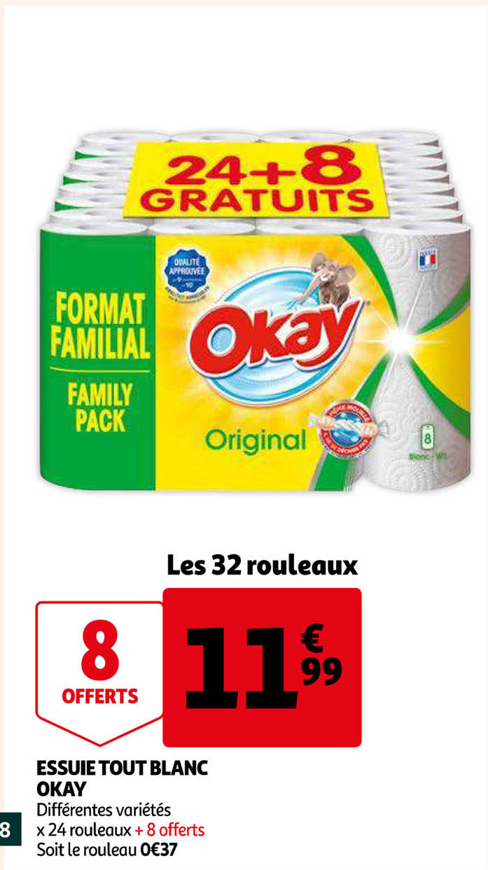 essuie-tout blanc okay