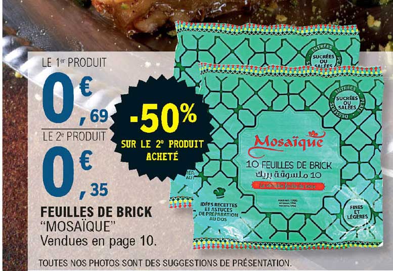 feuilles de brick "mosaïque"