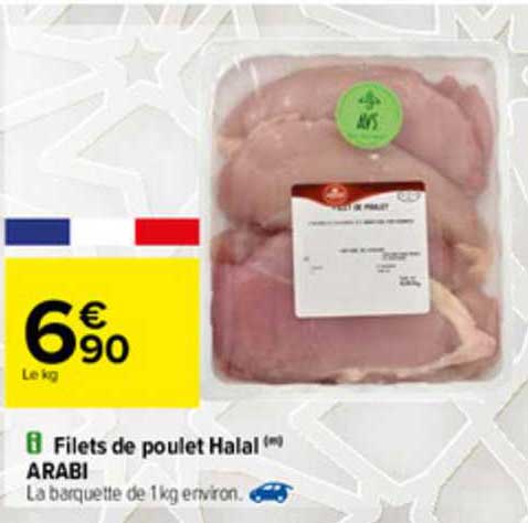 filets de poulet halal arabi