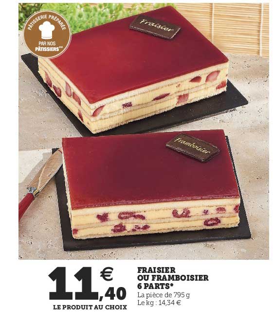 Fraisier Ou Framboisier 6 Parts