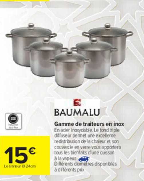 Gamme De Traiteurs En Inox Baumalu