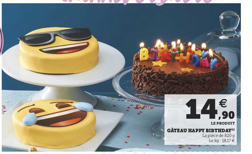 gâteau happy birthday