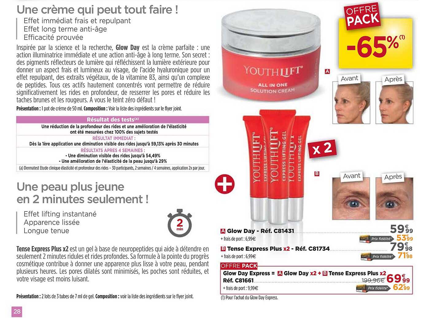 glow day, tense express plus