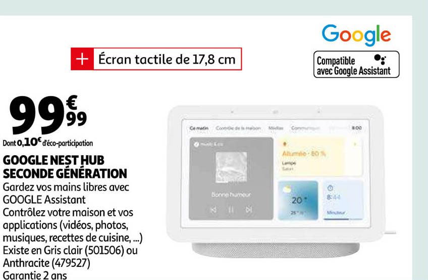 google nest hub seconde génération