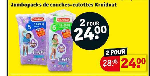 jumbopacks de couches-culottes kruidvat