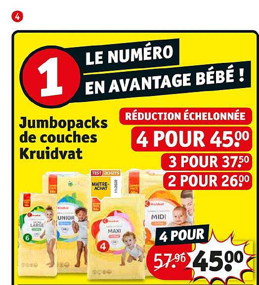 jumbopacks de couches kruidvat