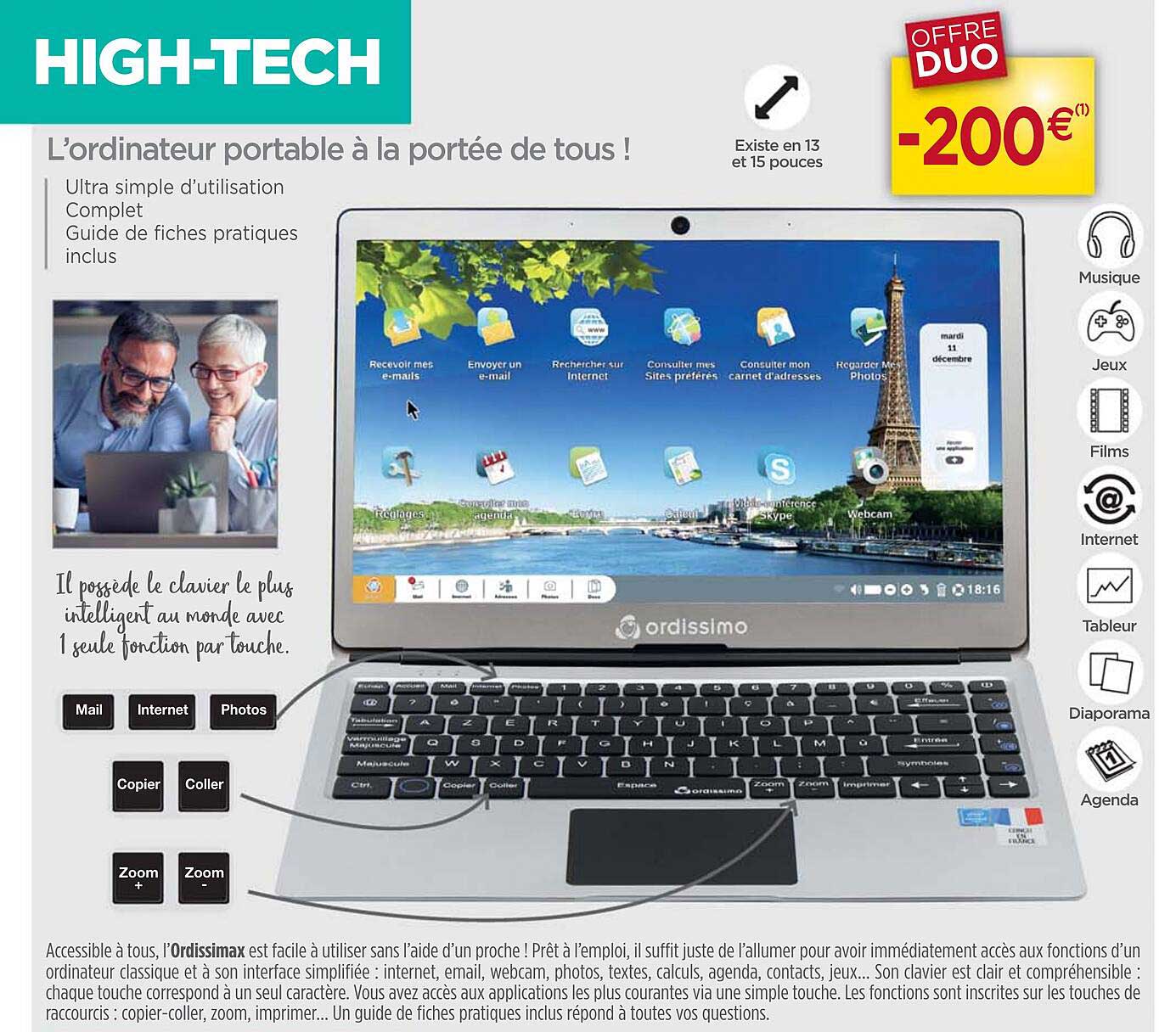 l'ordinateur portable l'ordissimax