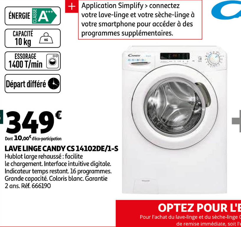 lave linge candy cs 14102de-1-s