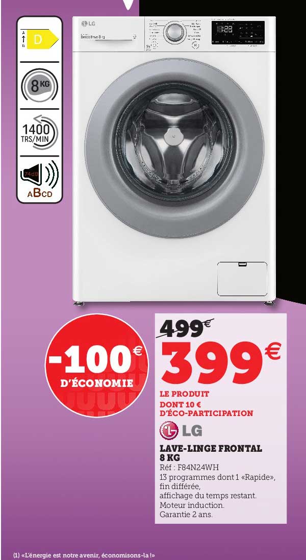 Lave-linge Frontal 8 Kg Lg