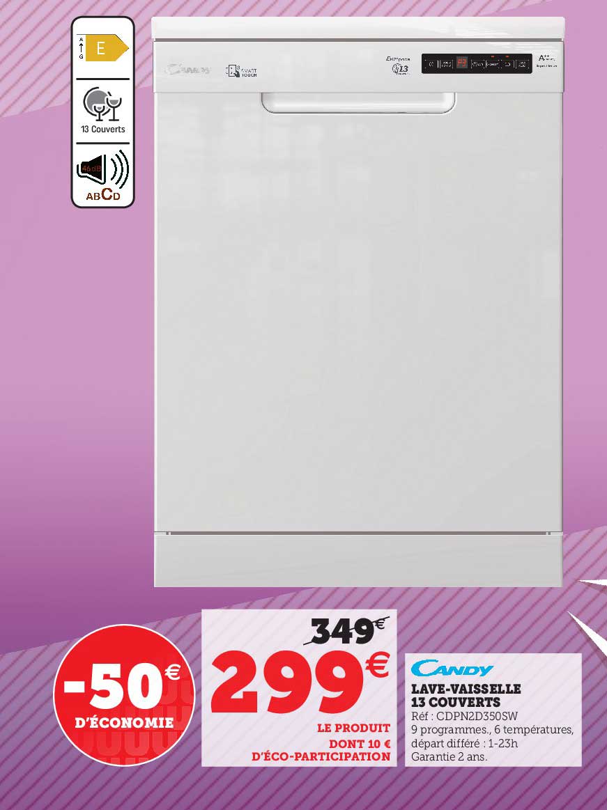 lave-vaisselle 13 couverts candy