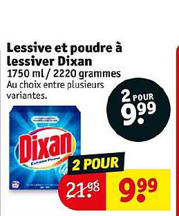 lessive et poudre à lessiver dixan