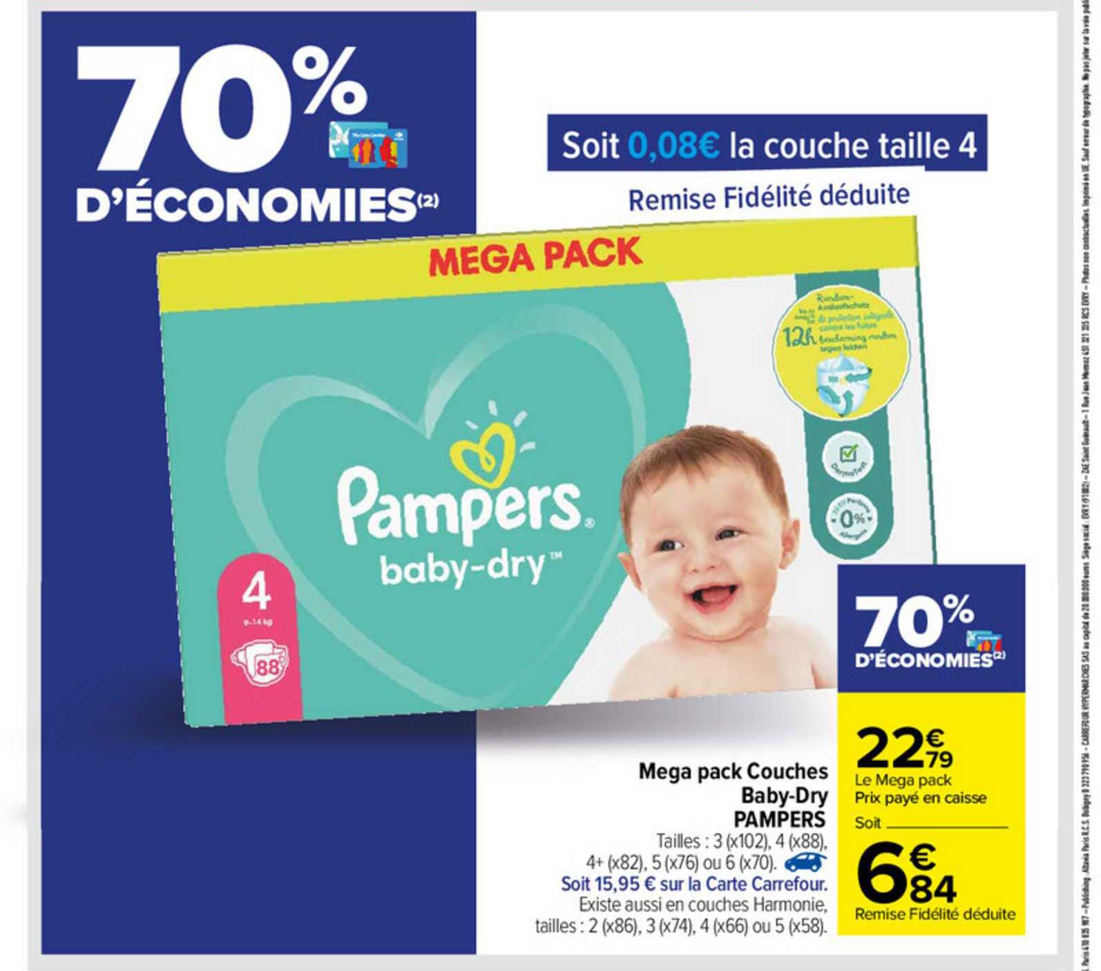 mega pack couche baby-dry pampers