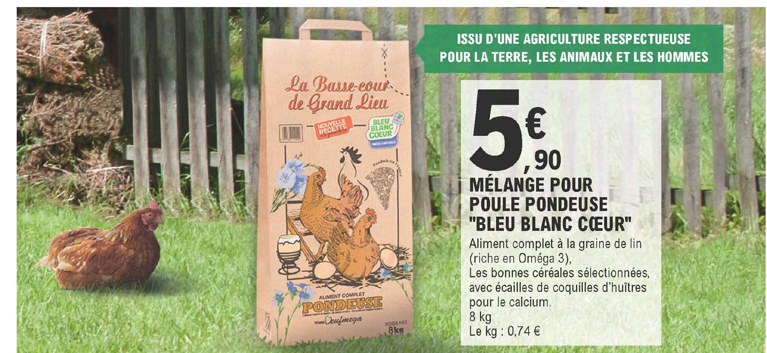 mélange pour poule pondeuse "bleu blanc coeur"