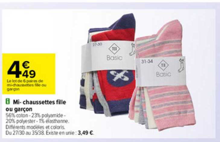 mi-chaussettes fille ou garçon