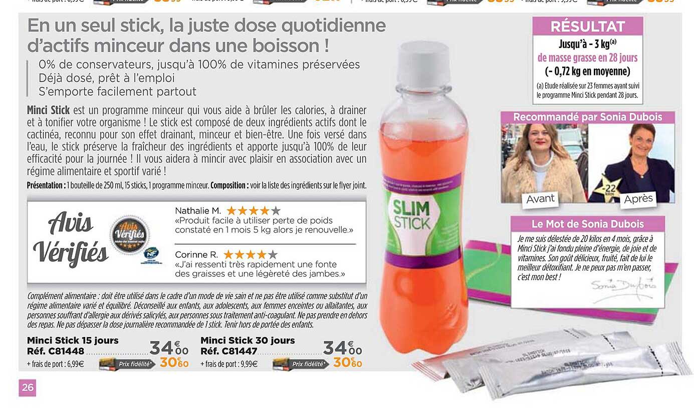 minci stick15 jours - 30 jours