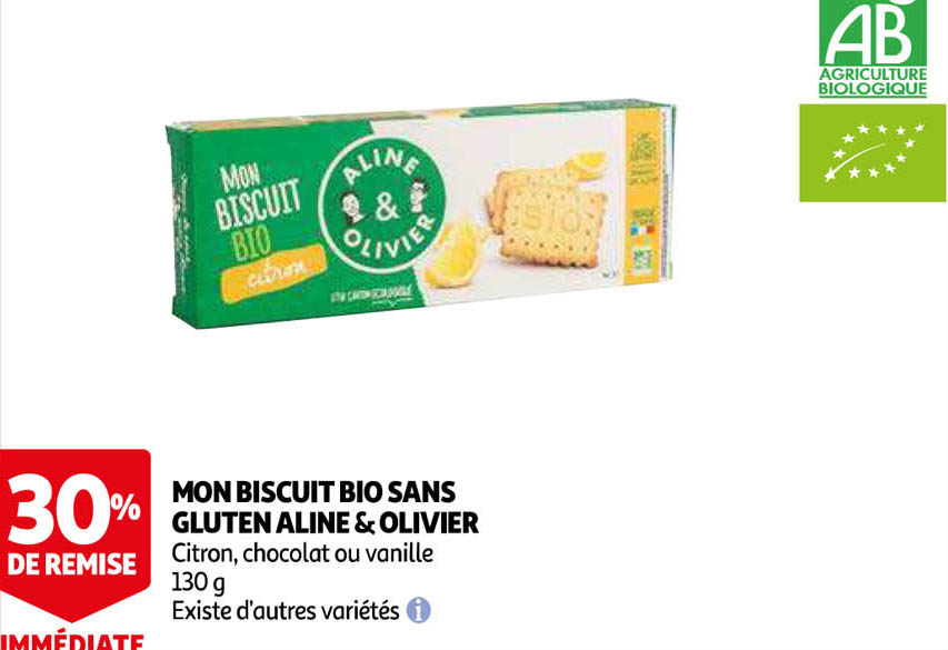 mon biscuits bio sans gluten aline & olivier