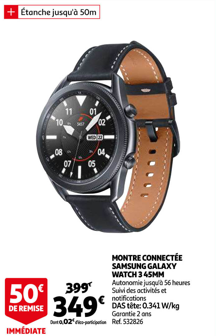 montre connectée samsung galaxy watch 3 45mm