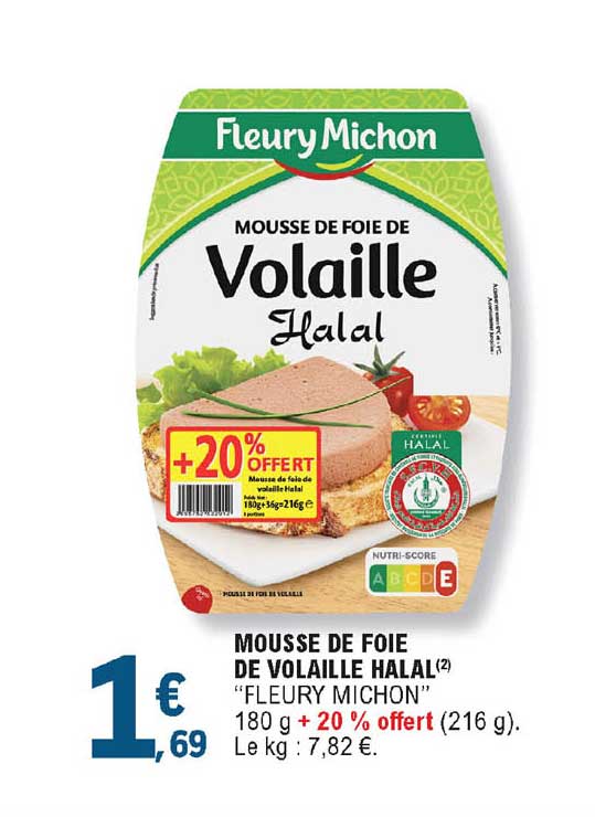 mousse de foie de volaille halal "fleury michon"