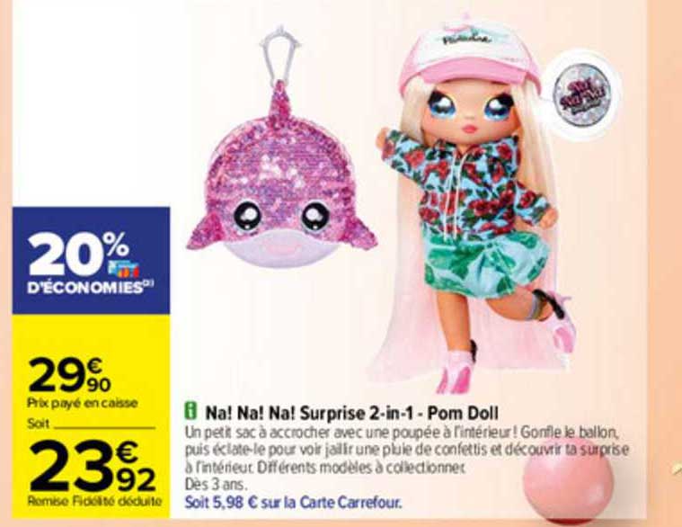 na! na! na! surprise 2-in-1 pom doll