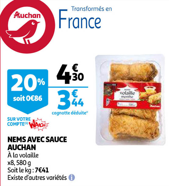 Nems Avec Sauce Auchan