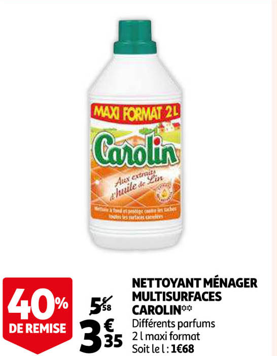 nettoyant ménager multisurfaces carolin