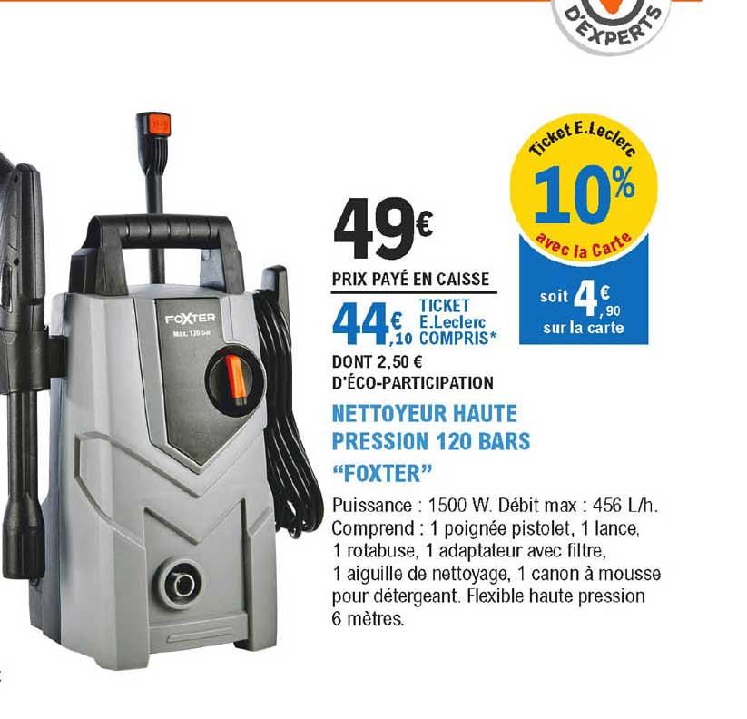 nettoyeur haute pression 120 bars "foxter"